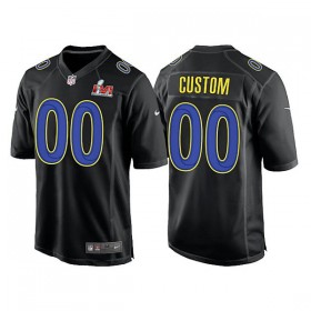 Camiseta Hombre NFL Los Angeles Rams Personalizar Game Negro 2022 Super Bowl LVI